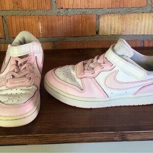Nike Kids Pink and White Sneakers